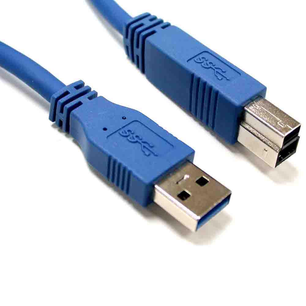 8Ware USB 3.0 Cable 3m A to B Male to Male Blue 8Ware USB 3.0 Cable 3m A to B Male to Male Blue